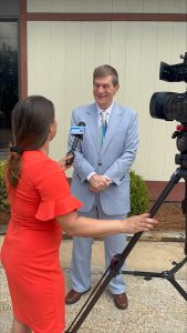 Richard Schwartz speaking with radio host of KZ 94.3